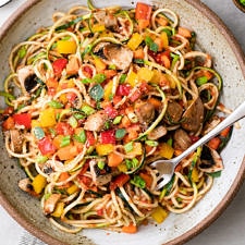 RAW SPAGHETTI + VEGETABLE PASTA-image