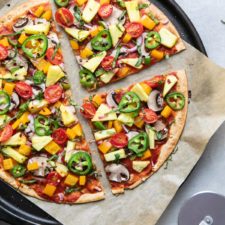 Pineapple Pepper Plant-based Pizza Recipe - Clean Cooking with Caitlin