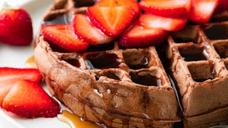 Chocolate Vegan Belgian Waffles (Healthy + Easy) - The Simple Veganista