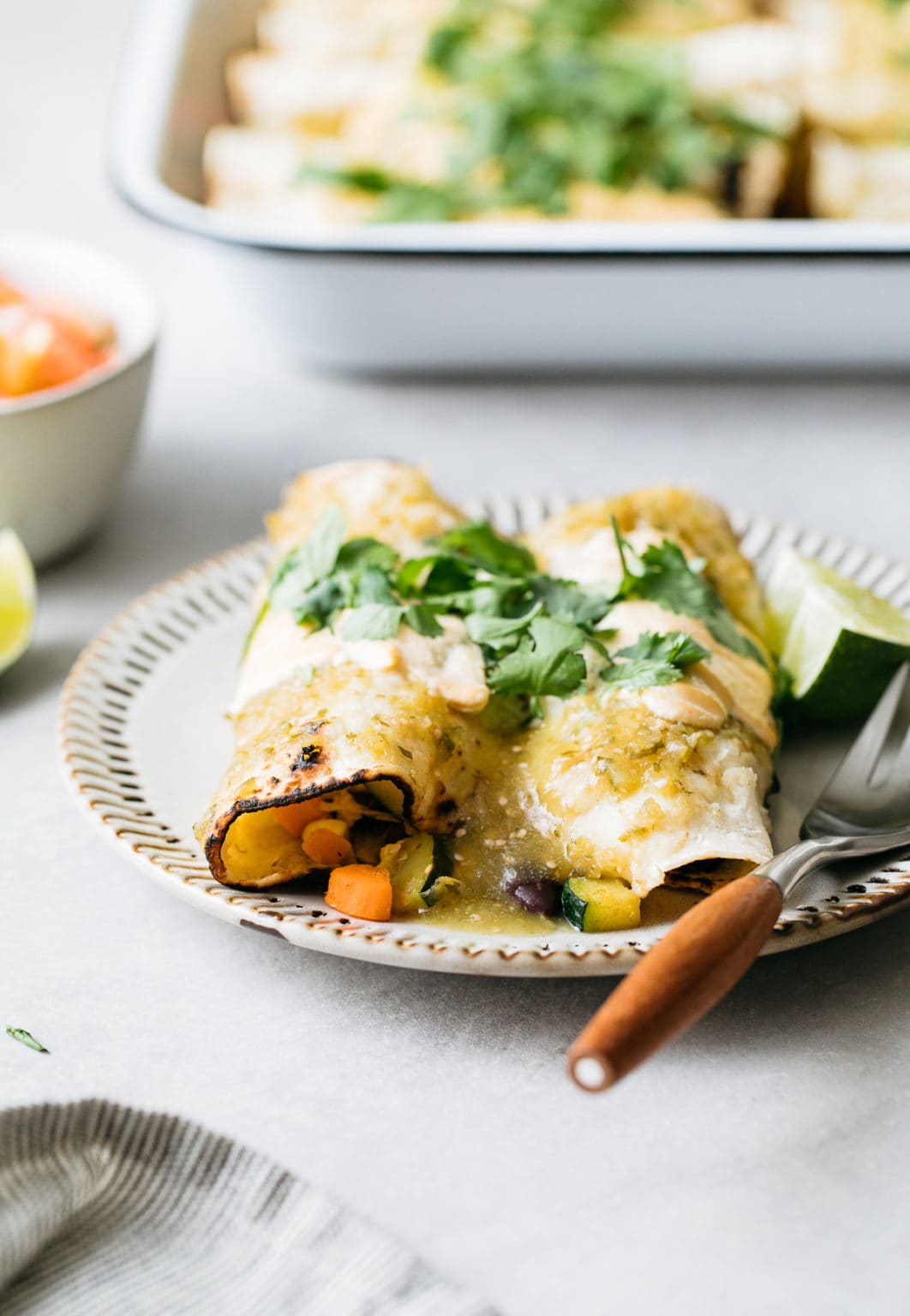 Vegan Enchiladas Verde The Simple Veganista
