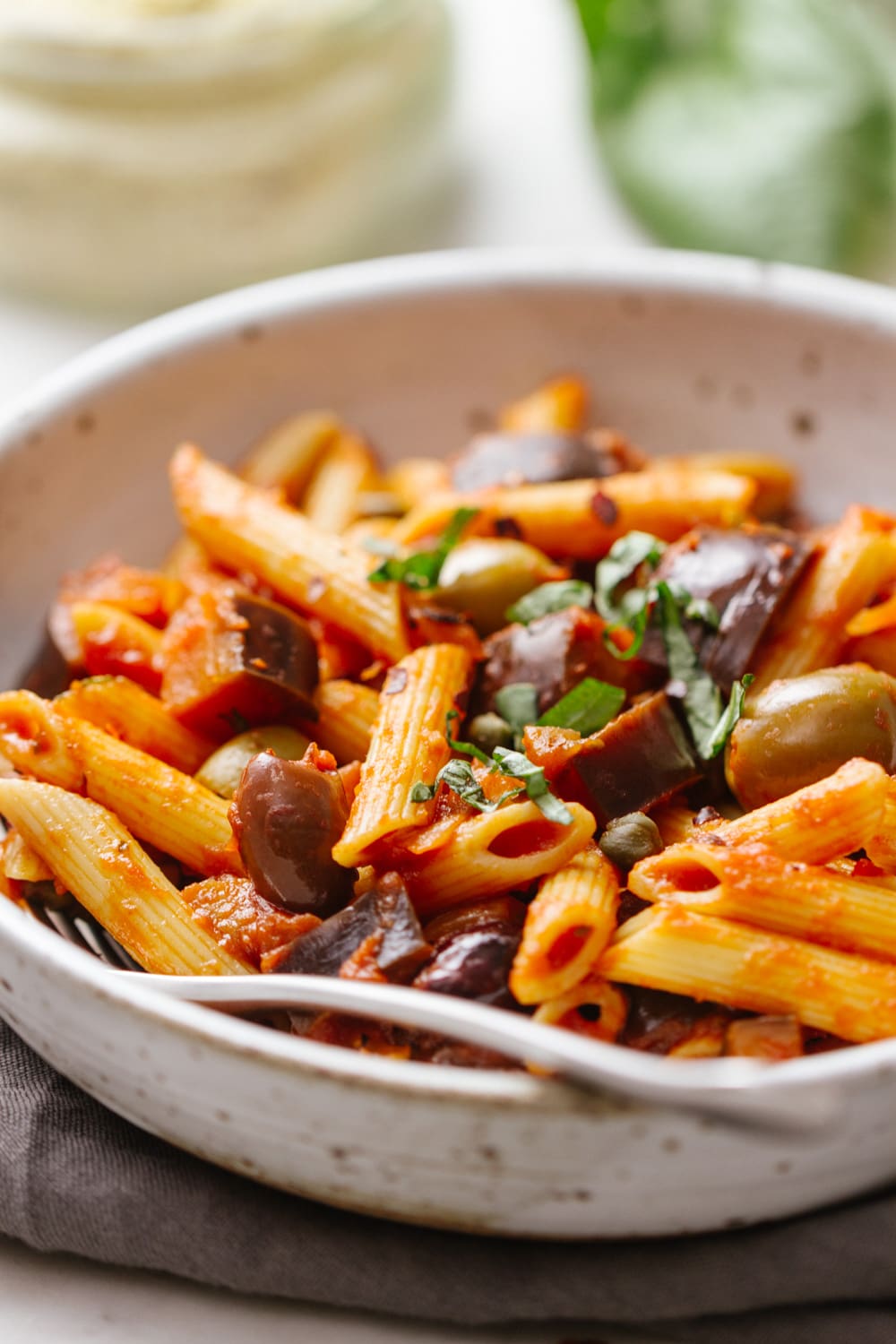 Eggplant Puttanesca - An Easy Eggplant Pasta Recipe