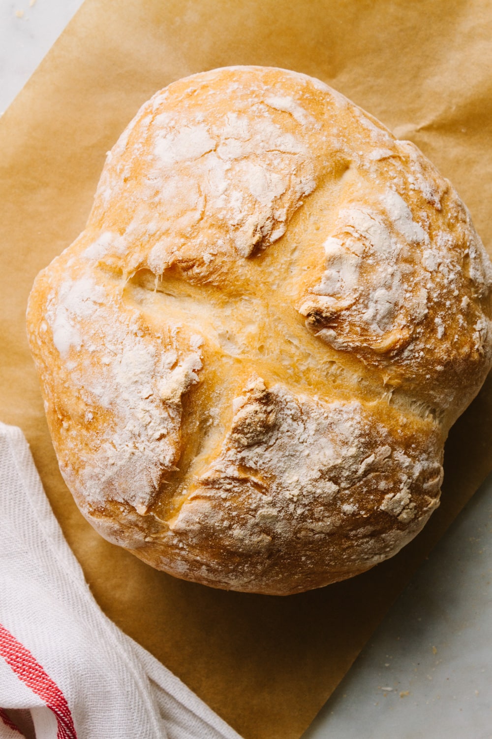 no knead artisan bread fresh from the oven