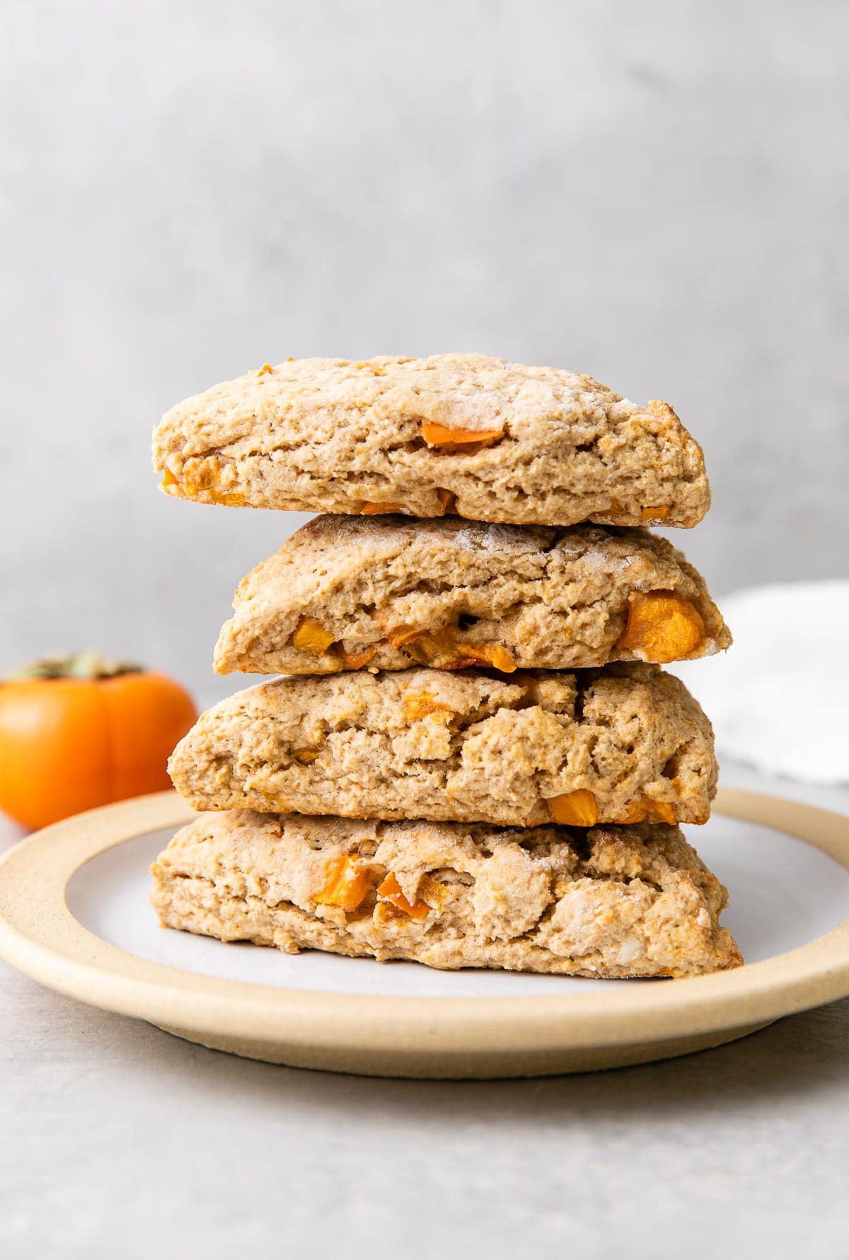 Persimmon Ricotta Scones (Vegan)