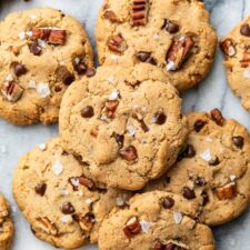 SALTED CHOCOLATE ALMOND FLOUR PECAN SANDIES