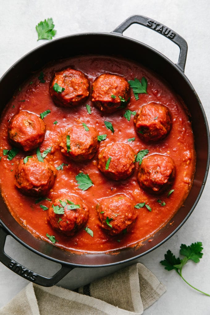 Spaghetti + Italian Vegan Meatballs - The Simple Veganista