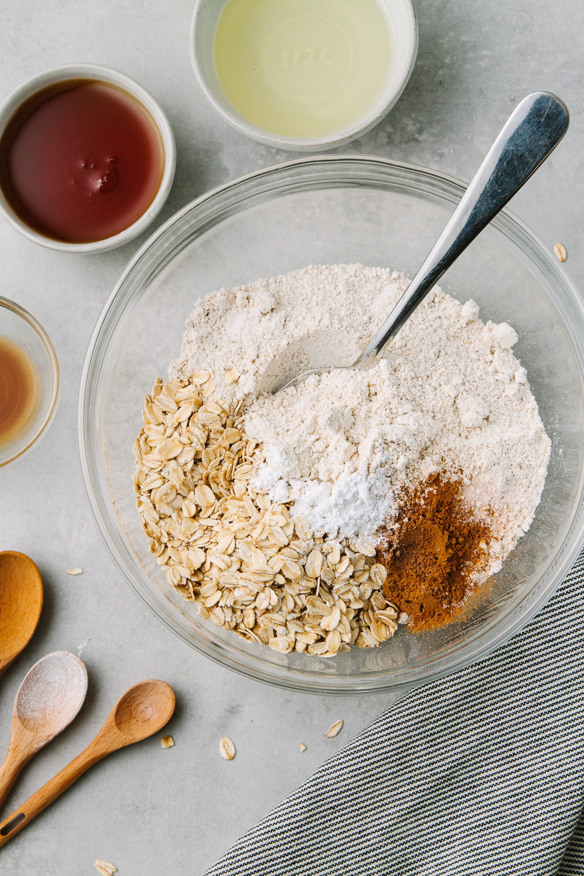 top down view showing the process of making vegan thumbprint cookies.