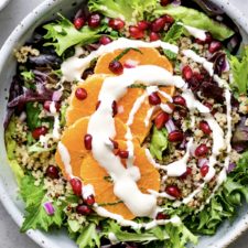 WINTER SALAD + CREAMY ORANGE-GINGER DRESSING