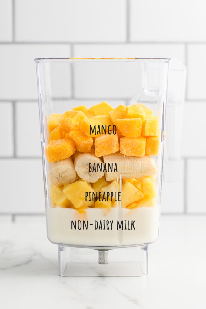 Mango Pineapple Banana Smoothie (Easy, Healthy, Vegan)