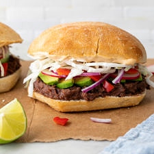 AVOCADO AND BLACK BEAN TORTAS