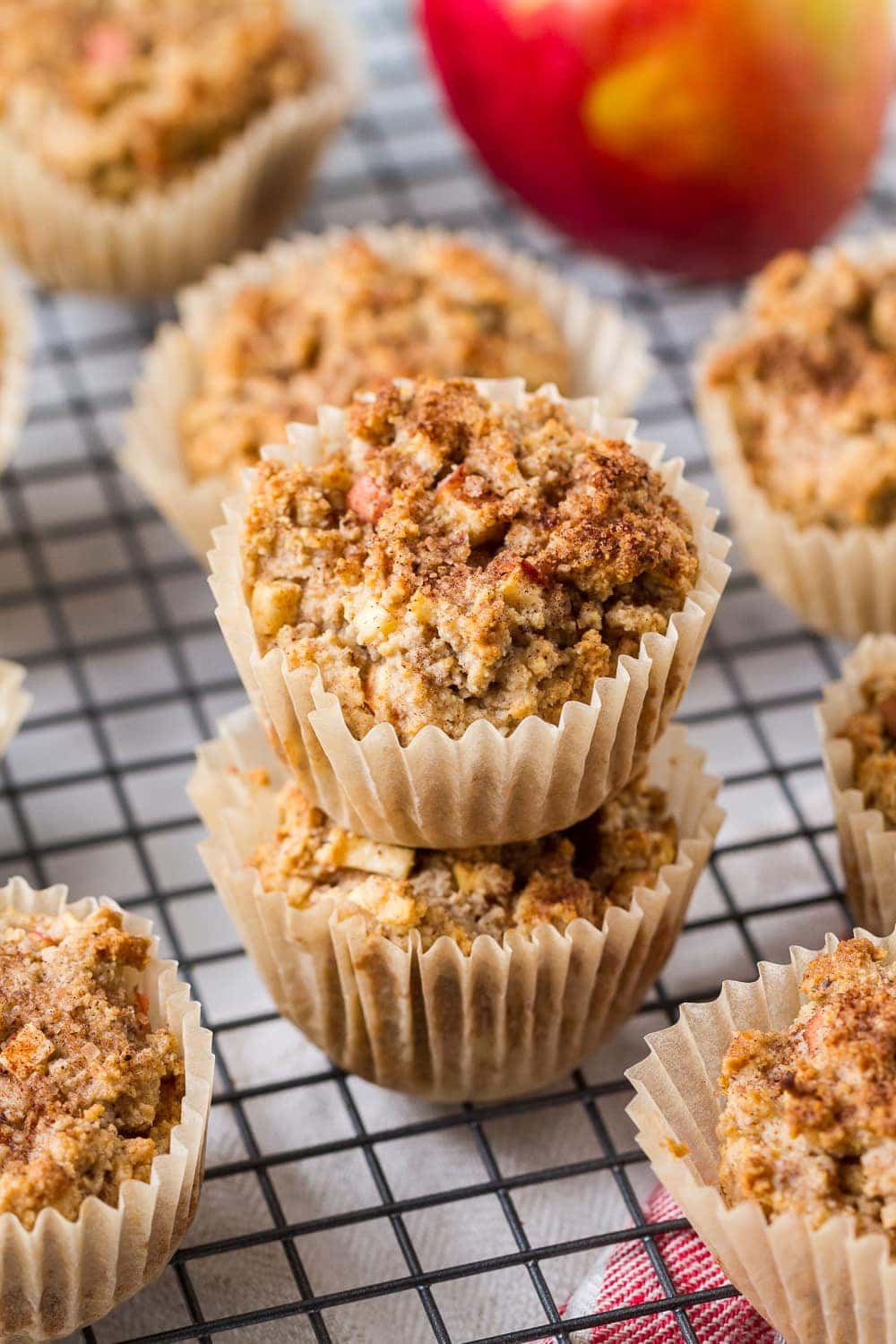 Almond Flour Apple Cinnamon Muffins (Gluten Free + Vegan)