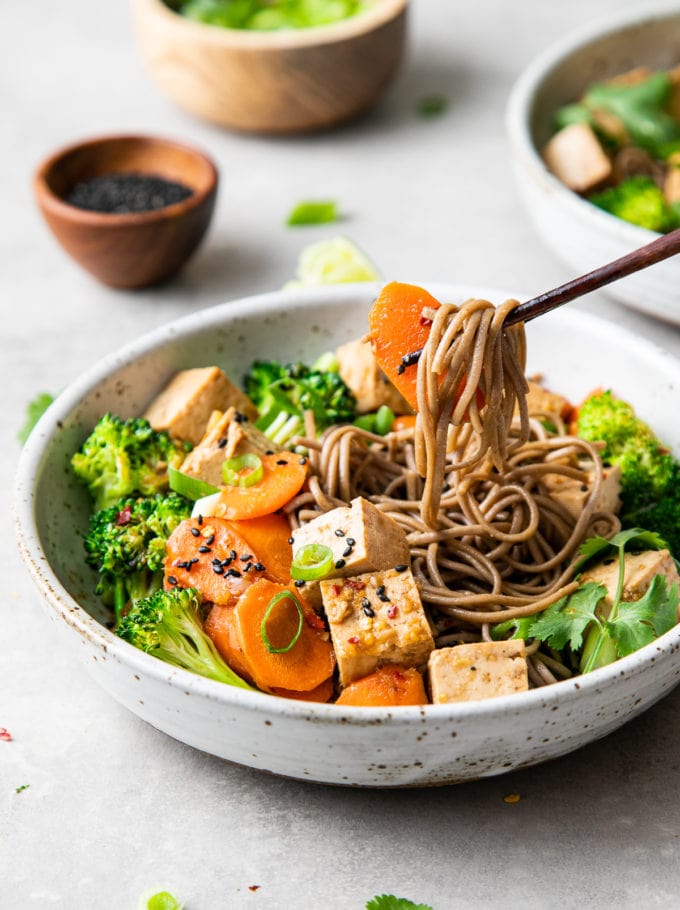 Sesame Soba Noodle Stir Fry Recipe with Tofu - The Simple Veganista