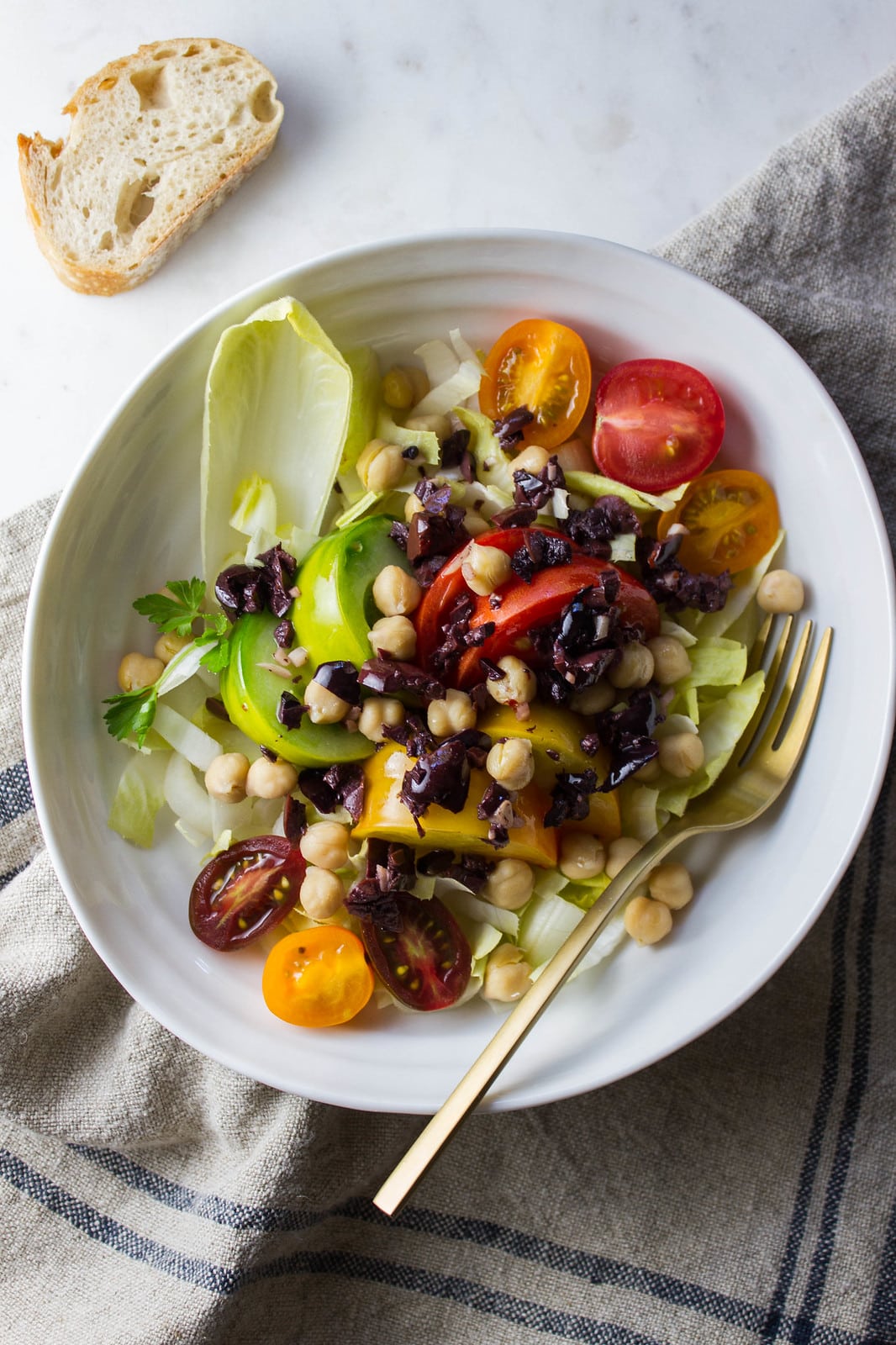 Heirloom Tomato & Endive Salad + Olive Bagna Cauda