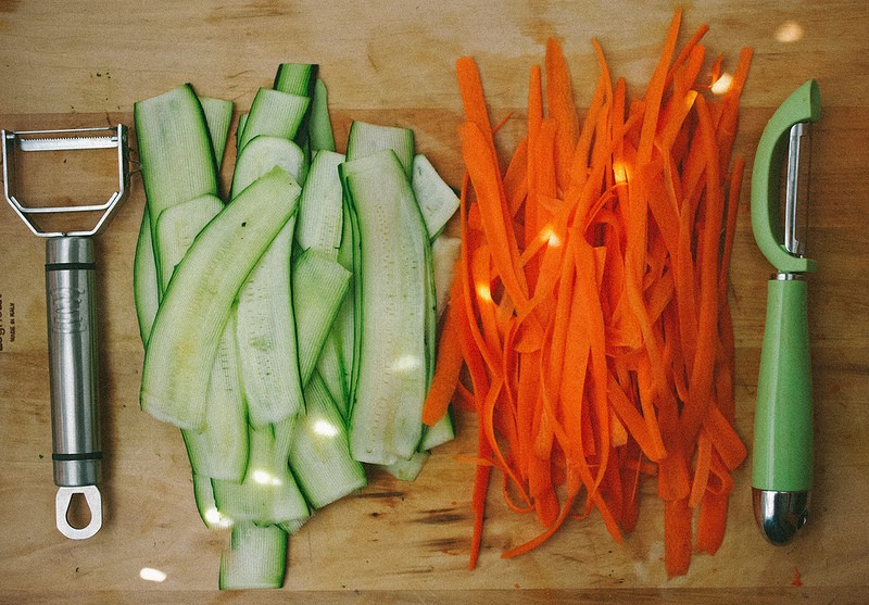 Carrot + Zucchini Ribbons + Cilantro Pepita Pesto