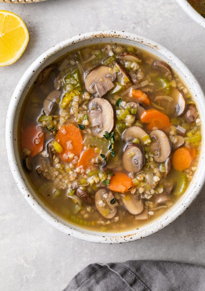 Mushroom & Buckwheat Soup (Hearty & Delicious)