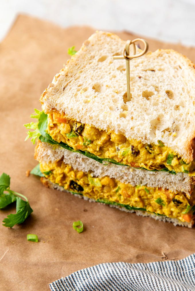 Curried Chickpea Chicken Salad Sandwich The Simple Veganista