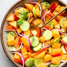 CANTALOUPE + CUCUMBER SALAD