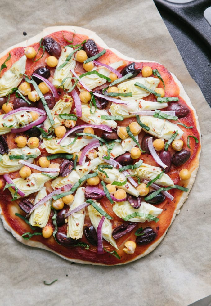 Mediterranean Pizza (Easy + Vegan) - The Simple Veganista