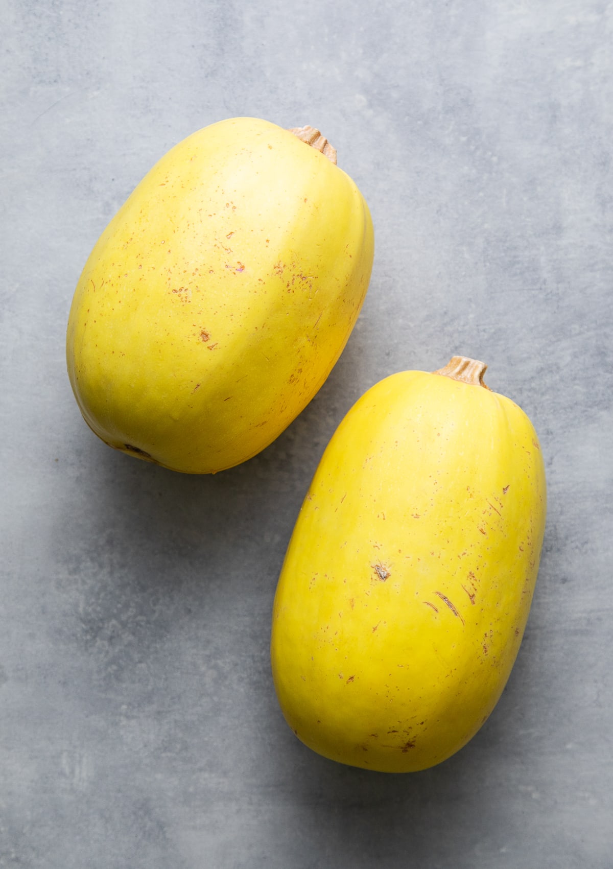 top down view of spaghetti squash.