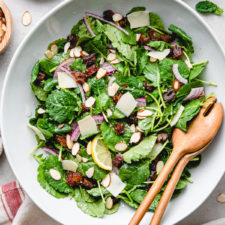 KALE, DATE &amp; ALMOND SALAD + LEMON DRESSING-image