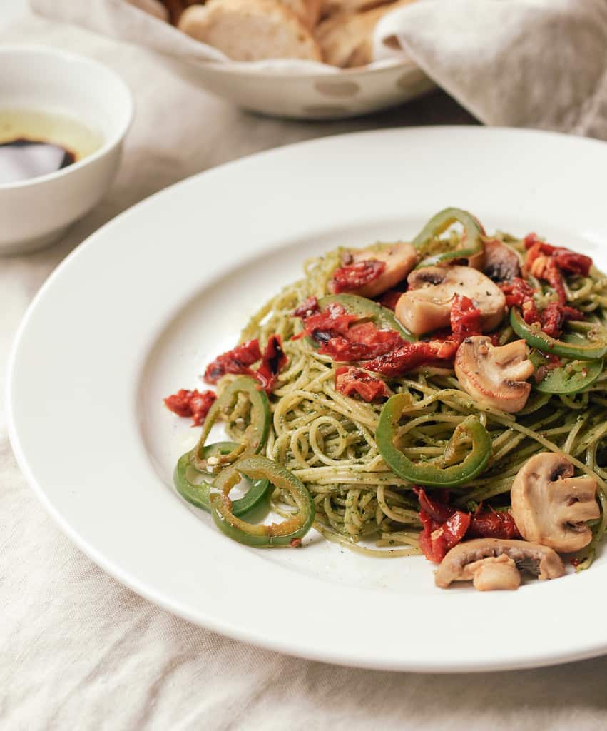 VEGAN BASIL PESTO PASTA