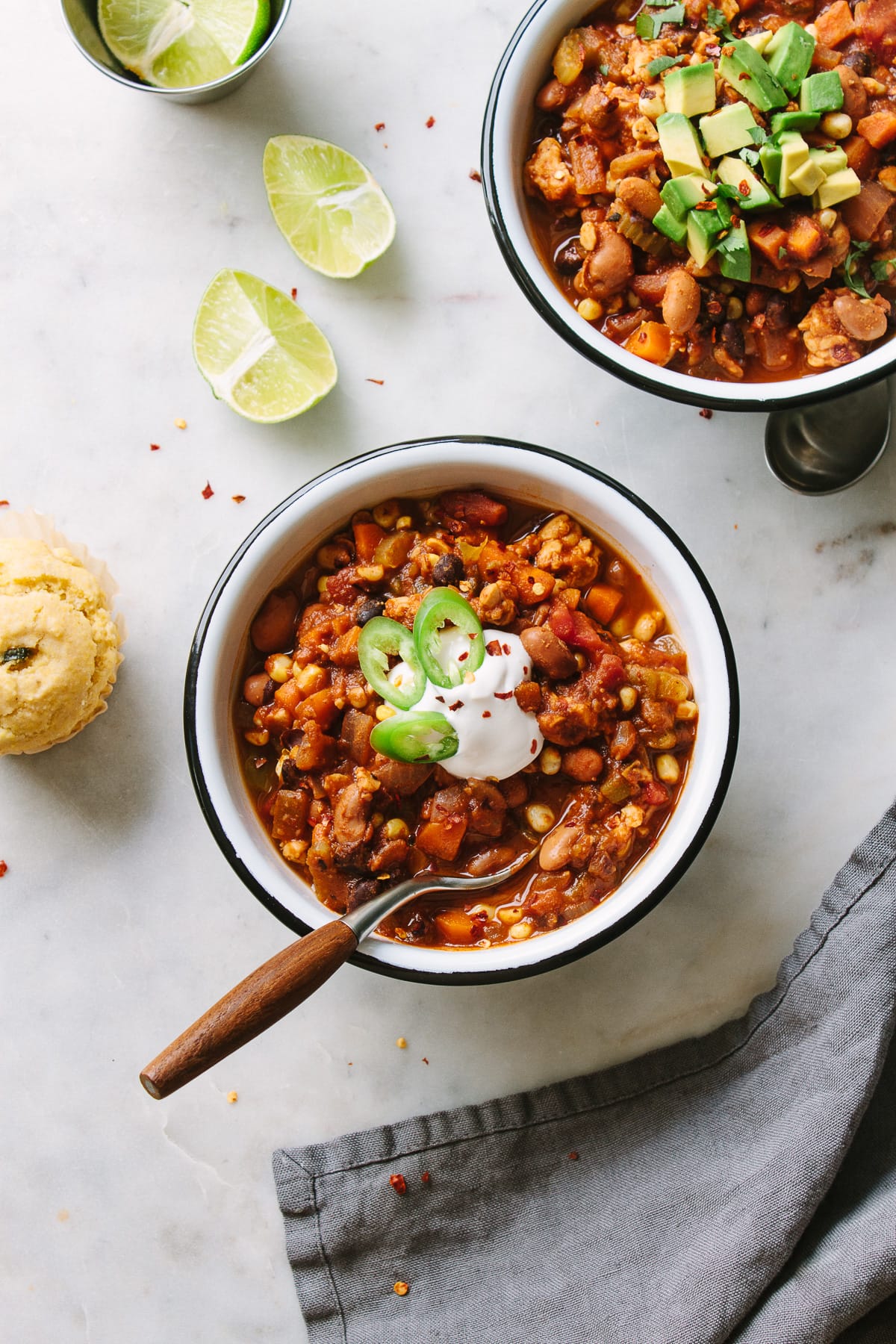 Easy 3-Quart Slow Cooker Veggie Chili Recipe • A Weekend Cook®