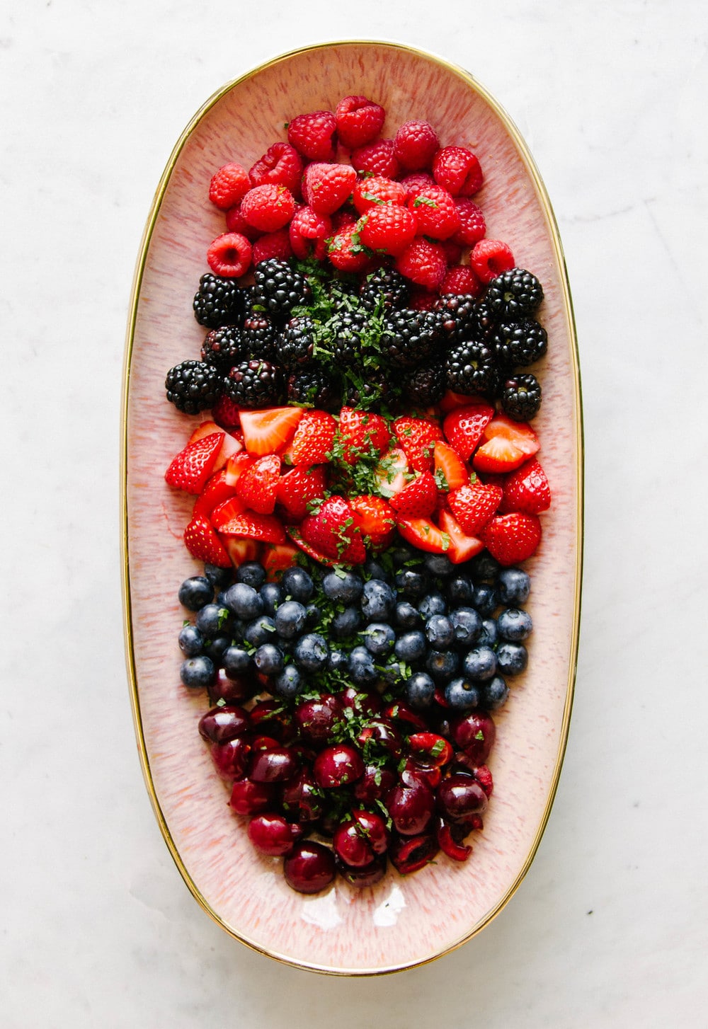 SUMMER CHERRY-BERRY FRUIT SALAD - THE SIMPLE VEGANISTA