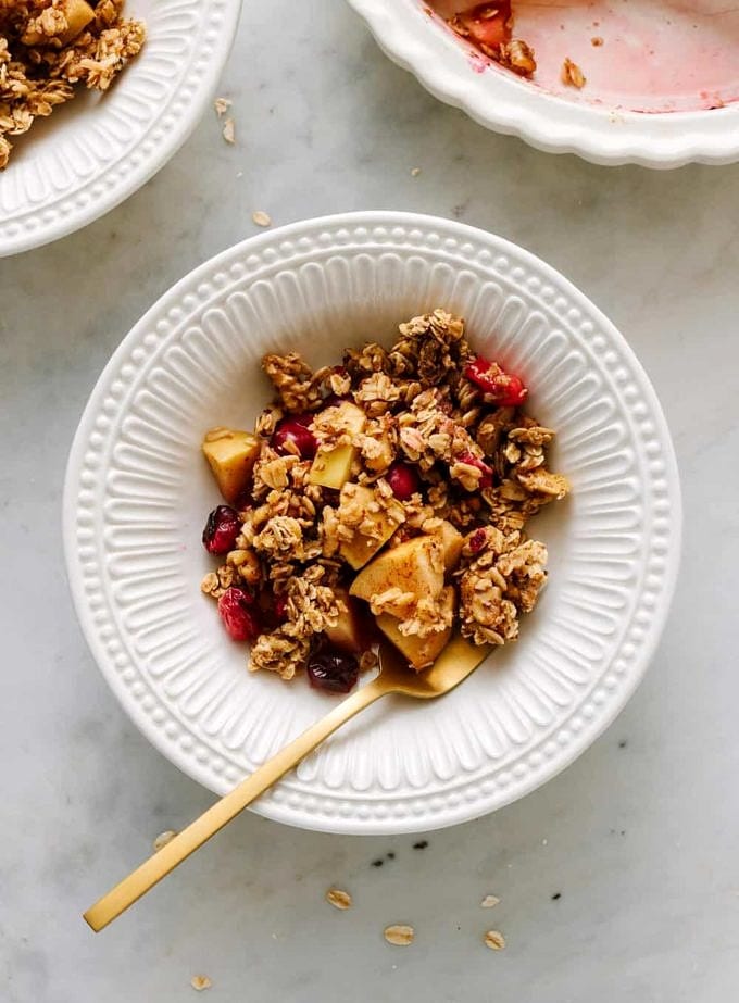 Apple-Cranberry Crisp (Easy + Healthy) - The Simple Vegansista