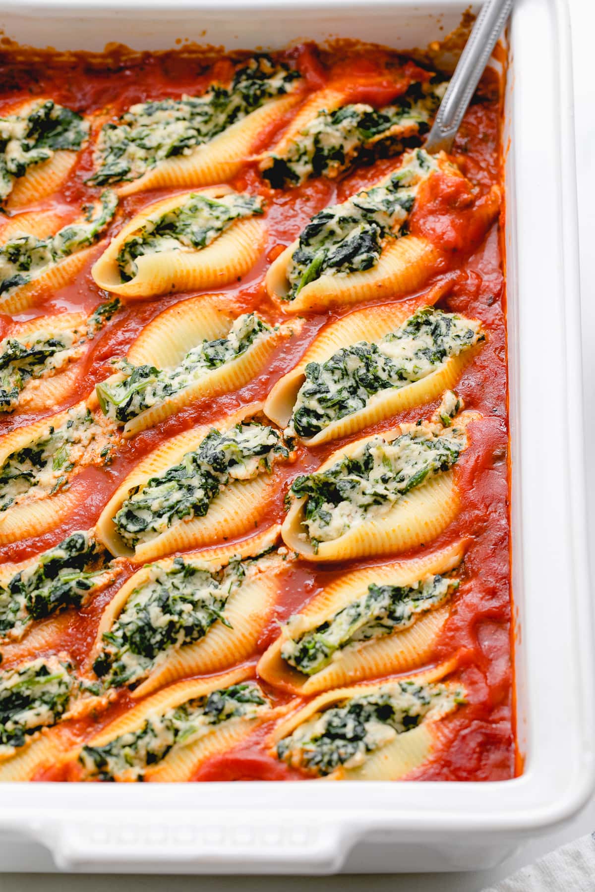Spinach and Ricotta Stuffed Shells - Fork Knife Swoon