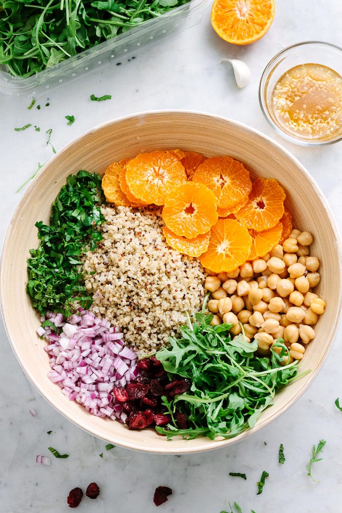 Quinoa Salad with Orange, Cranberry & Mint - The Simple Veganista