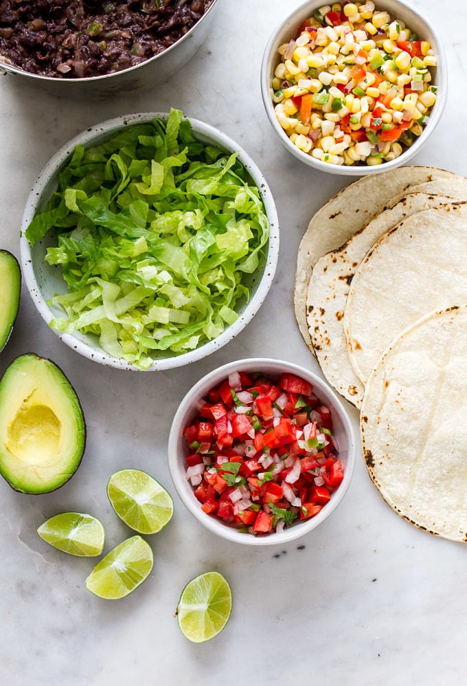 Vegan Black Bean Tacos - Healthy, Quick & Easy Weeknight Dinner