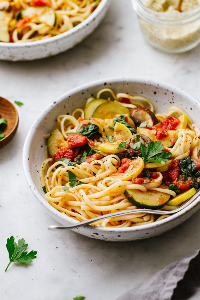 Quick & Easy Vegetable Spaghetti - The Simple Veganista