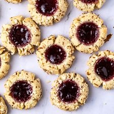 Almond Flour Thumbprint Cookies (Vegan)
