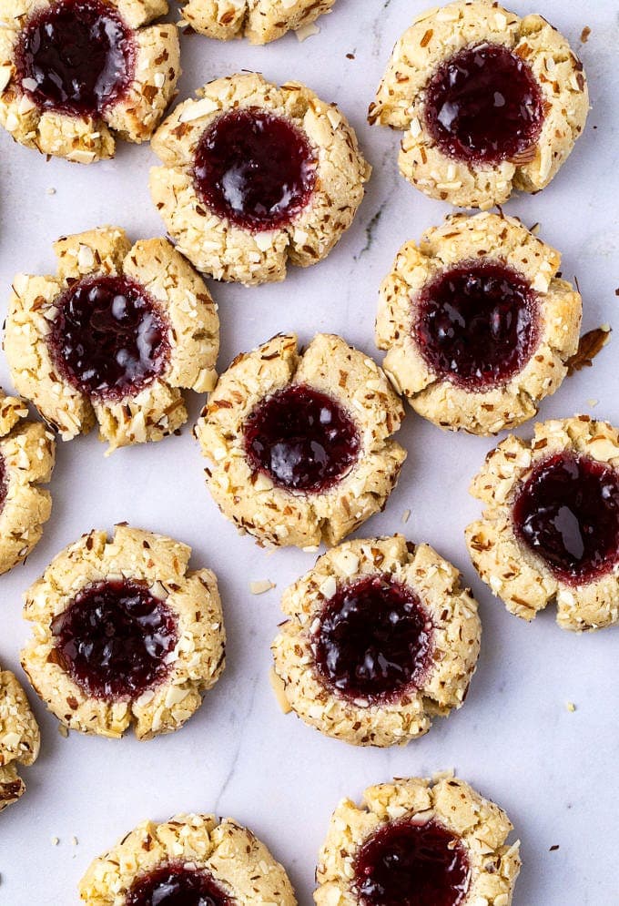 Almond Flour Vegan Thumbprint Cookies (GrainFree) The Simple Veganista