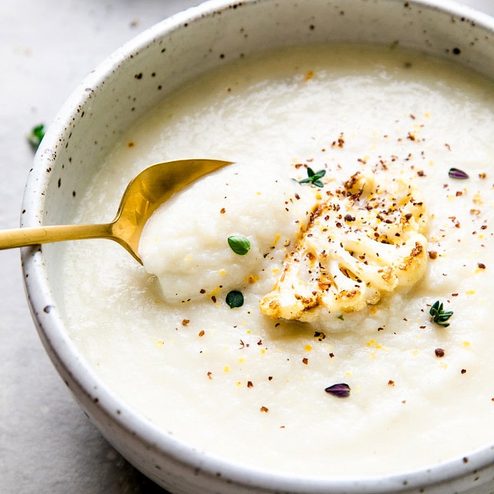 Vegan Cauliflower Soup (Creamy + Delicious) - The Simple Veganista