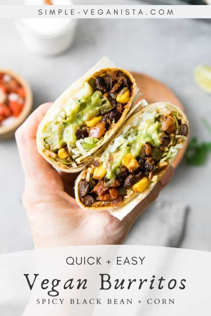 Vegan Burrito (Quick + Easy Recipe) - The Simple Veganista