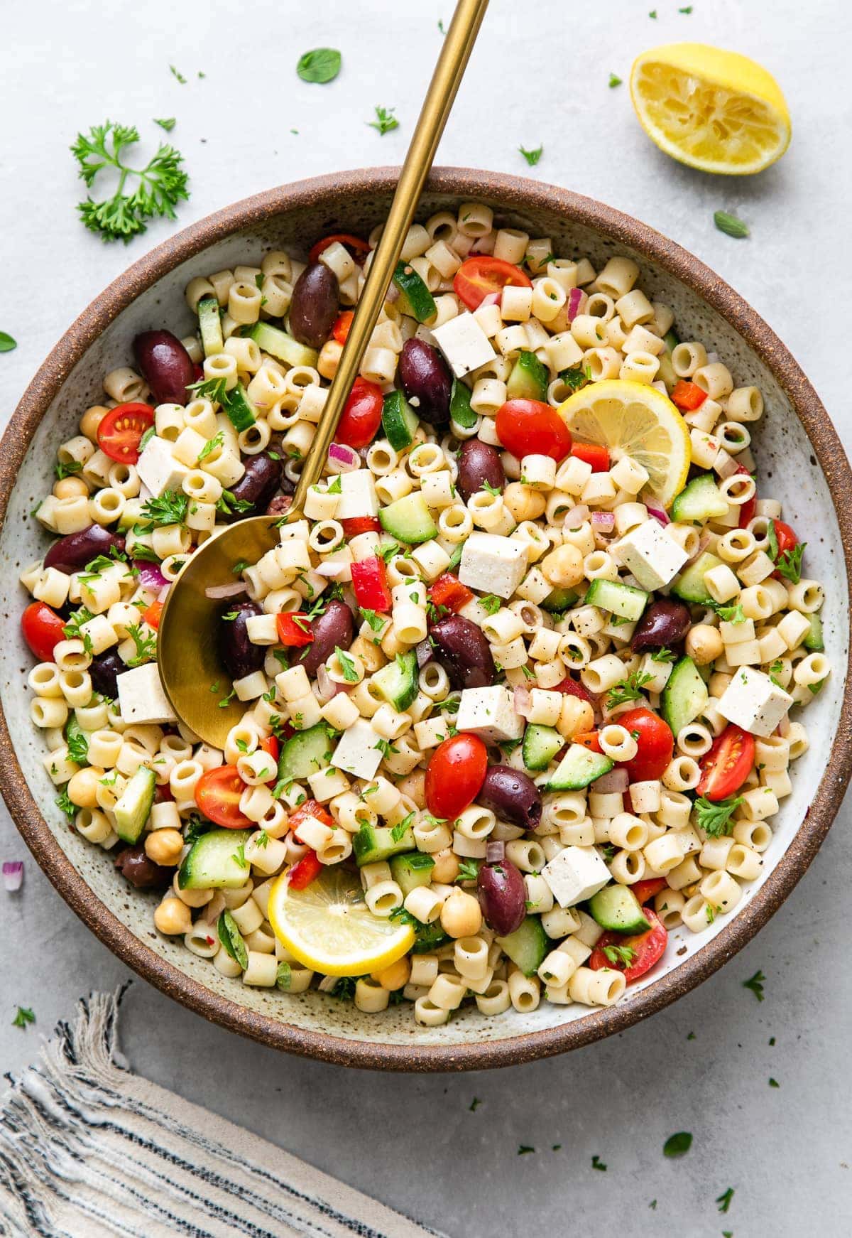 Greek Pasta Salad (Easy + Healthy)