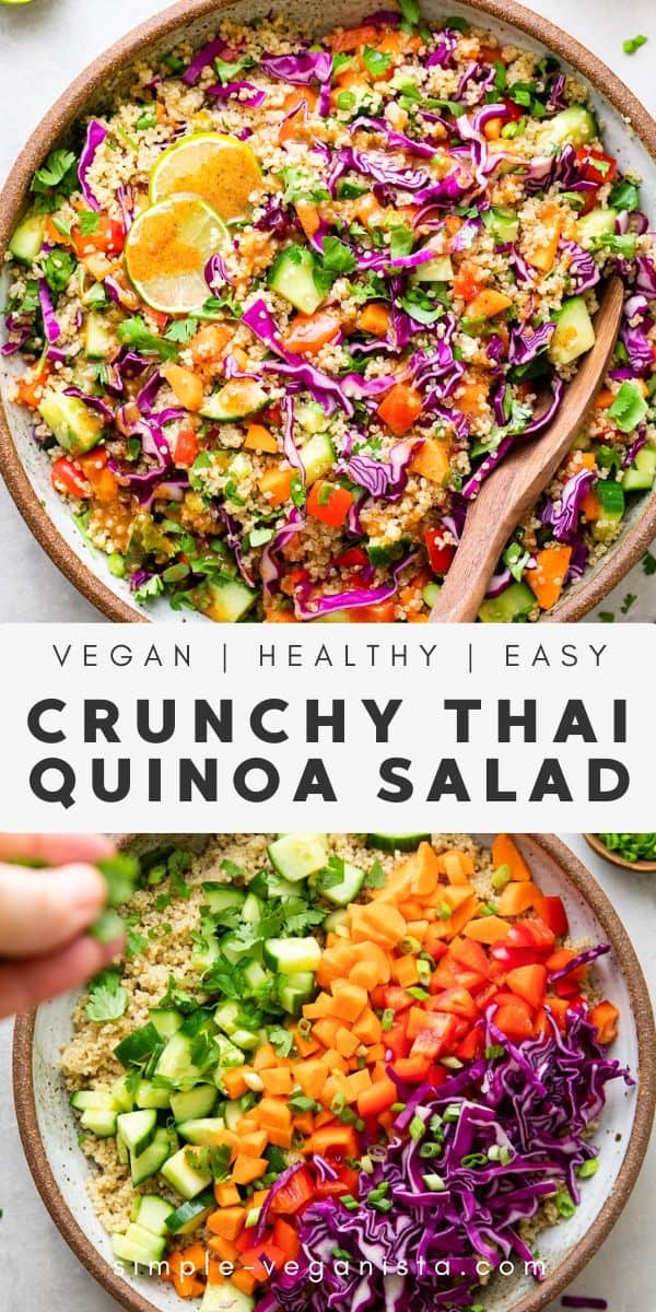 Crunchy Thai Quinoa Salad (Healthy + Vegan) - The Simple Veganista