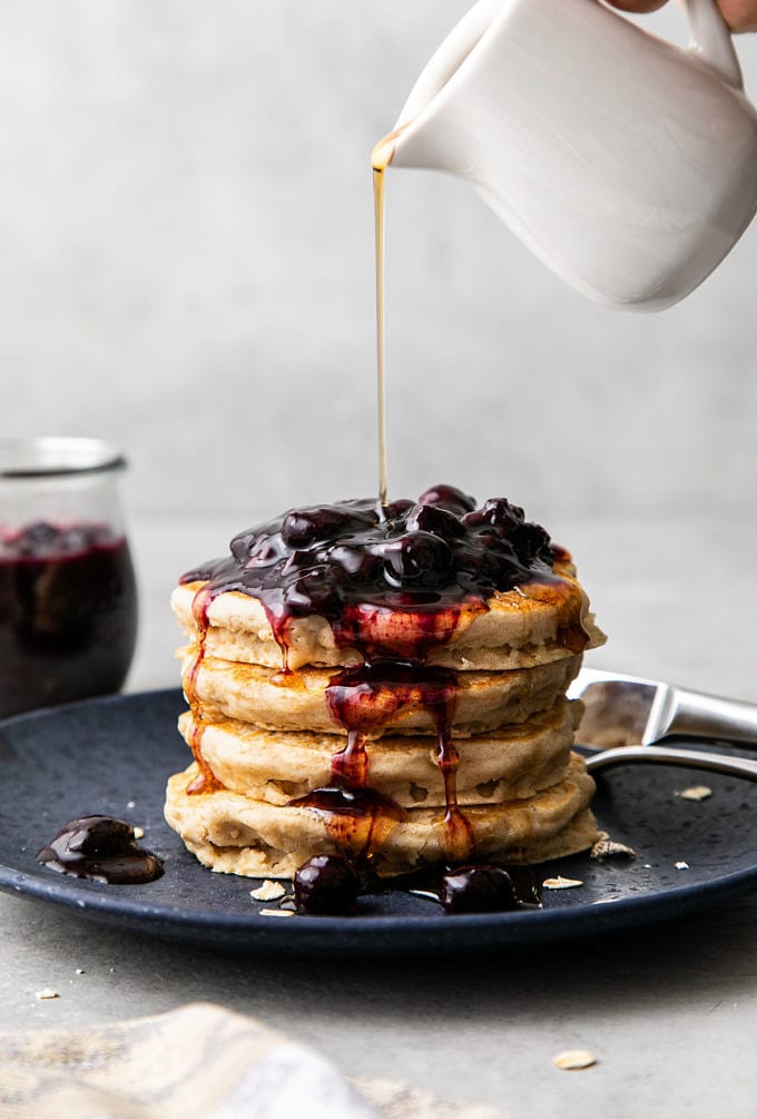 Vegan Oatmeal Pancakes (Healthy + Easy) - The Simple Veganista
