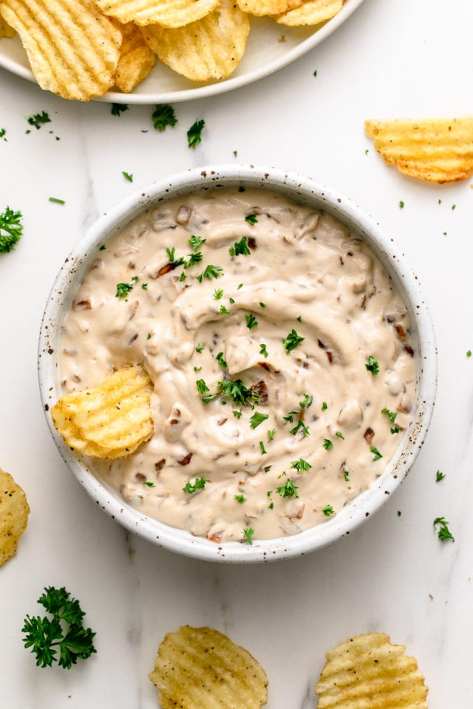 CrowdPleasing Vegan French Onion Dip The Simple Veganista