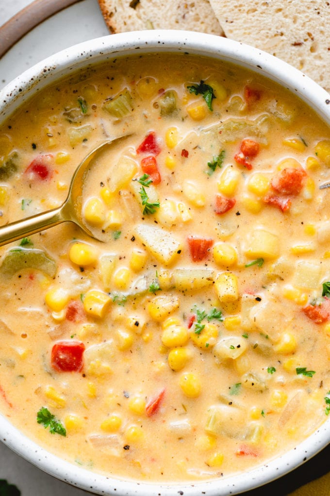 Vegan Corn Chowder (Easy + Delicious!) - The Simple Veganista