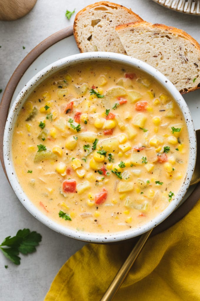 Vegan Corn Chowder Easy Delicious The Simple Veganista