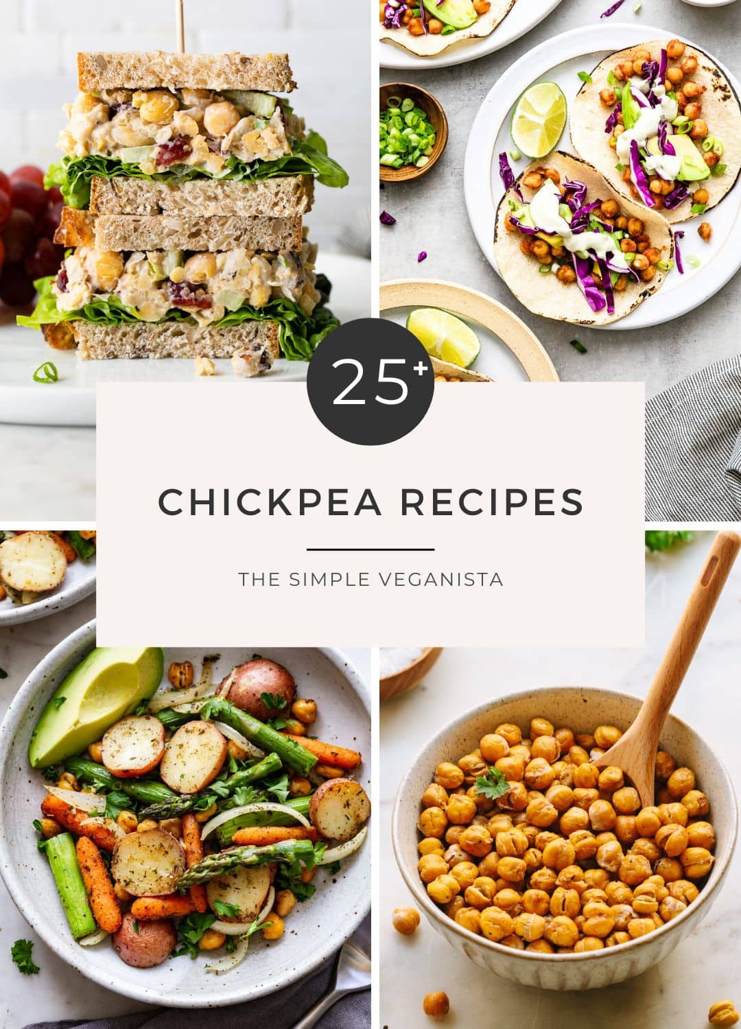 chickpea picture collage with text.