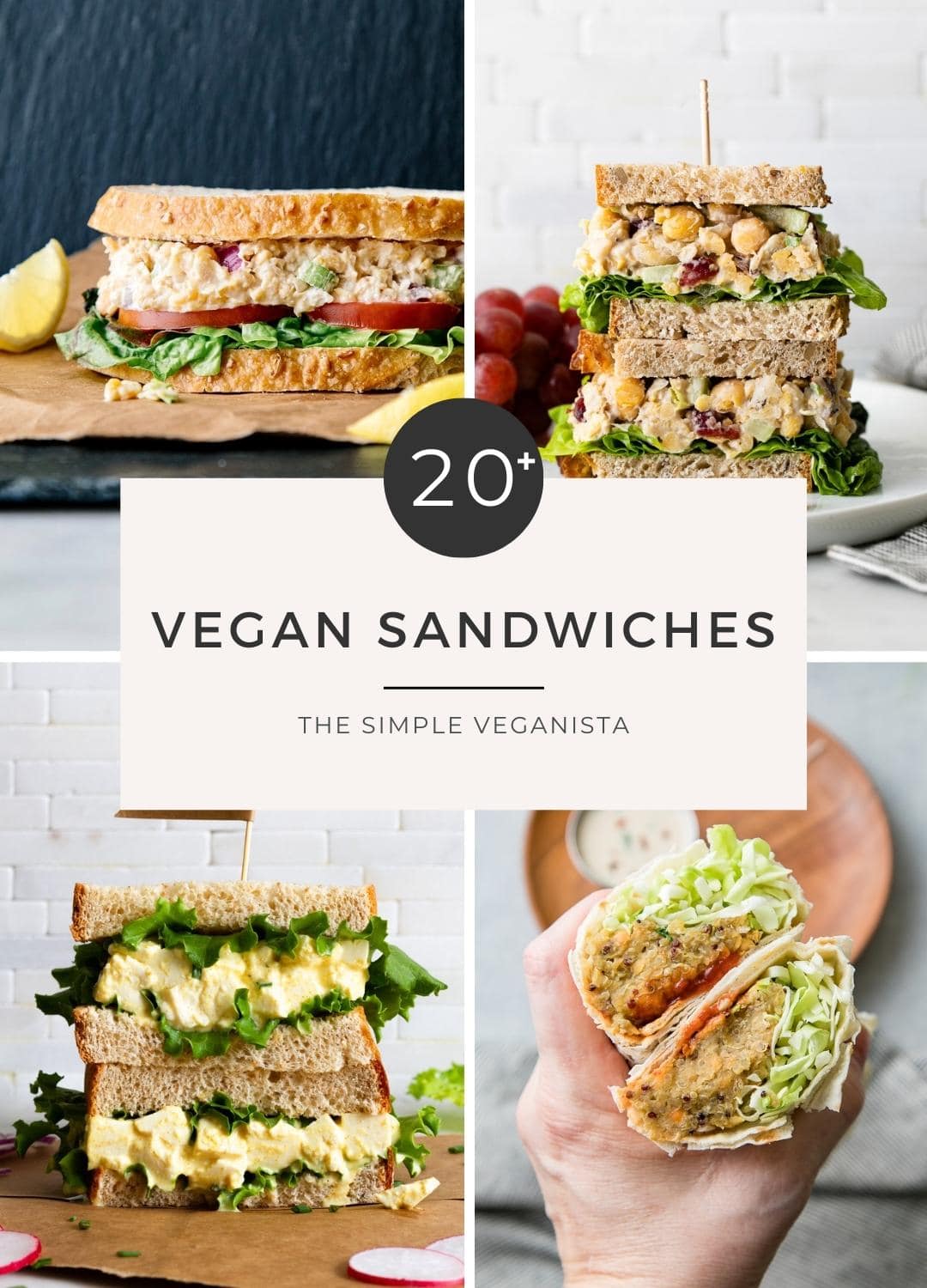 best of vegan sandwiches graphic.