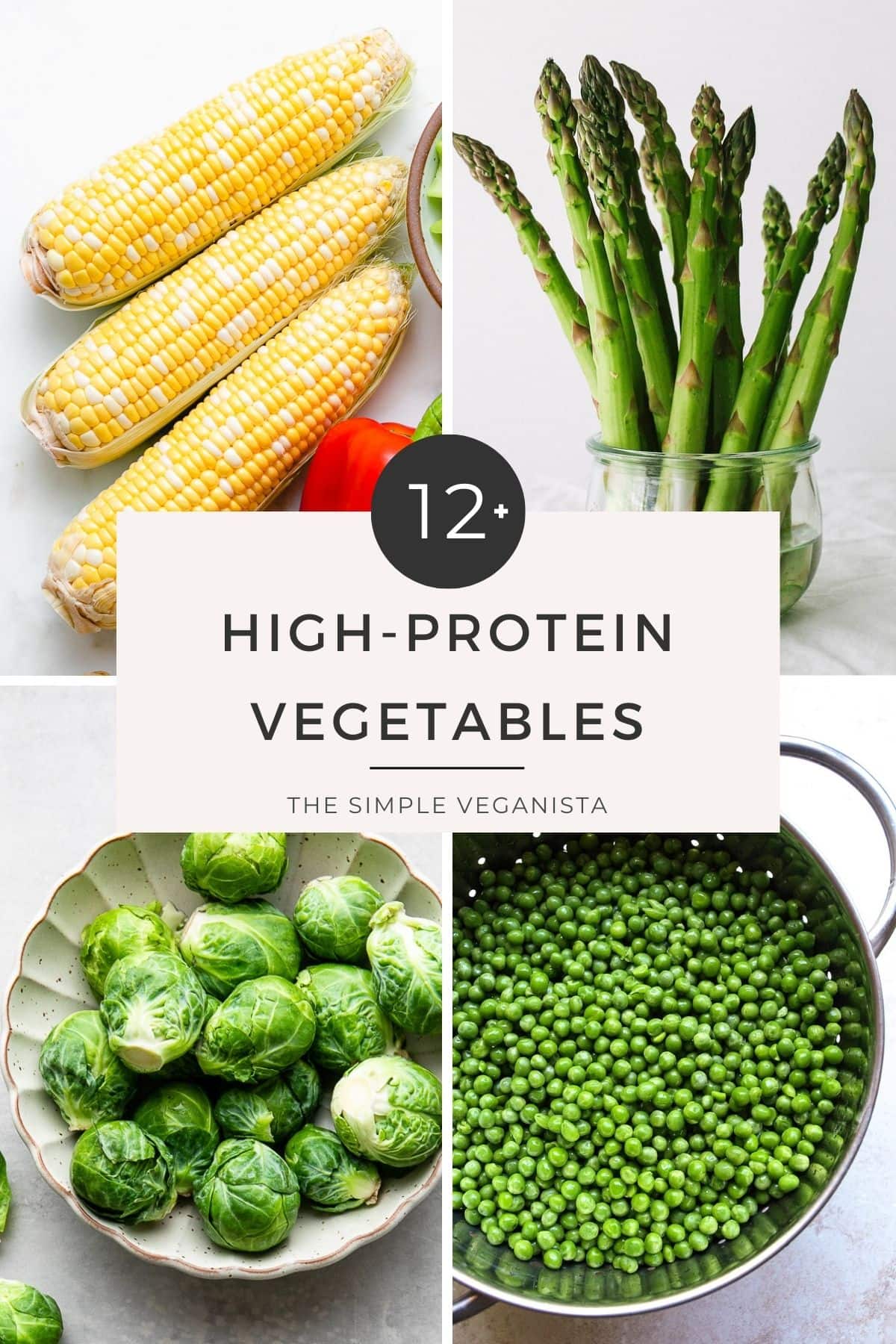 high protein vegetables graphic.
