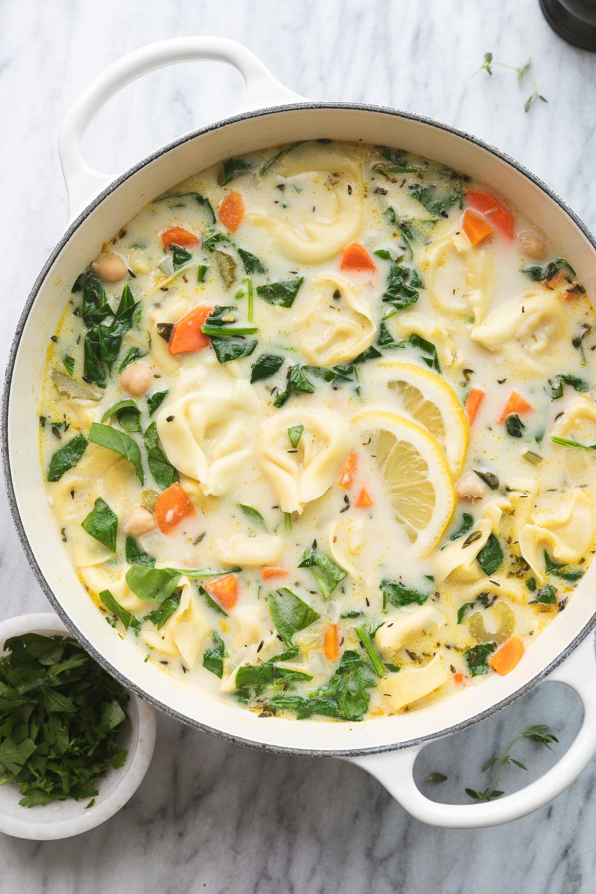 Creamy Vegan Tortellini Soup