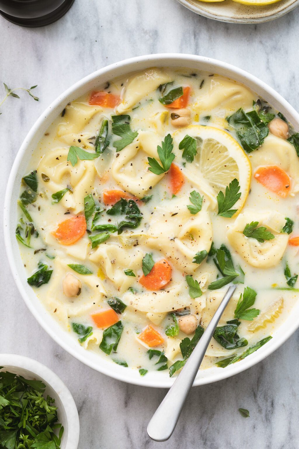 Vegan Tortellini Soup - The Simple Veganista