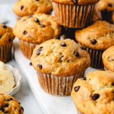 Easy Vegan Banana Chocolate Chip Muffins